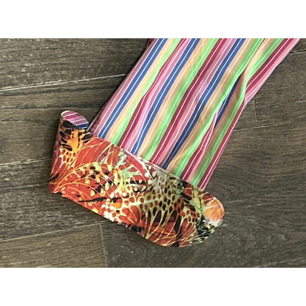 David Smith Australia‎ Men's Shirt 2X Multicolor Stripe Geometric